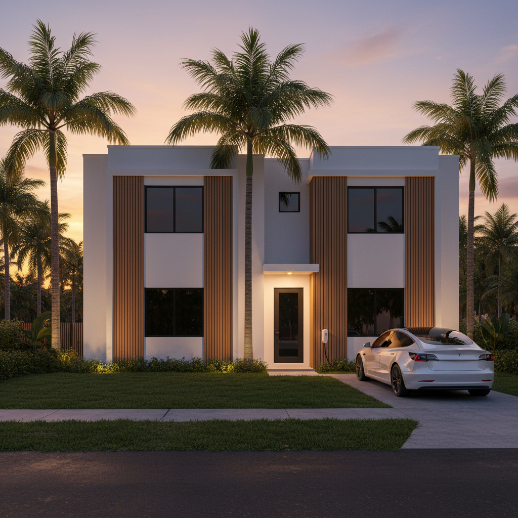 Second driveway with Tesla Wall Connector